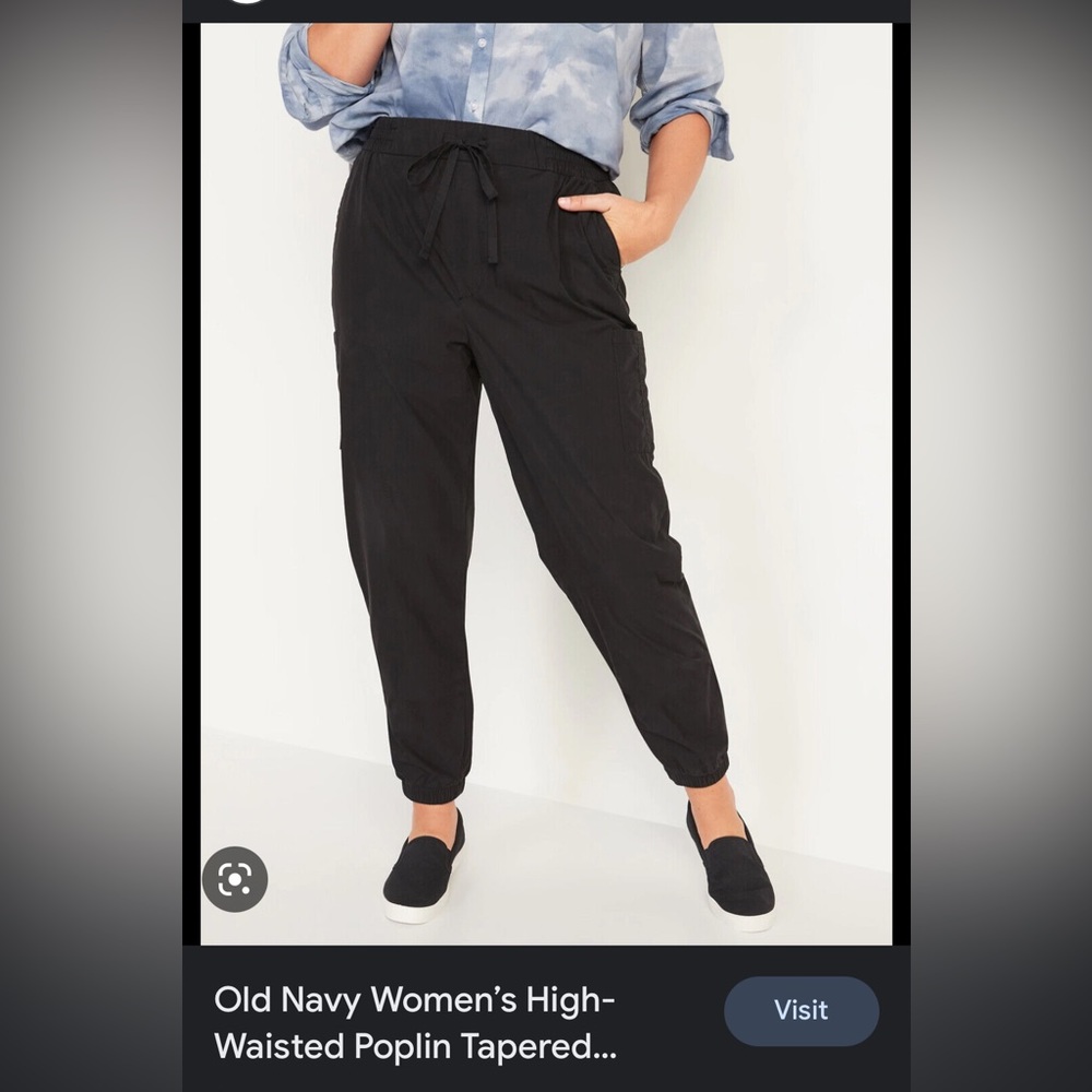 Old Navy High-Waisted Poplin Tapered Jogger Cargo Pants for Women Size S